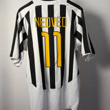 Juventus 2003/04 Heimtrikot Pavel Nedvěd 11 Nike Größe XL – Rückseite