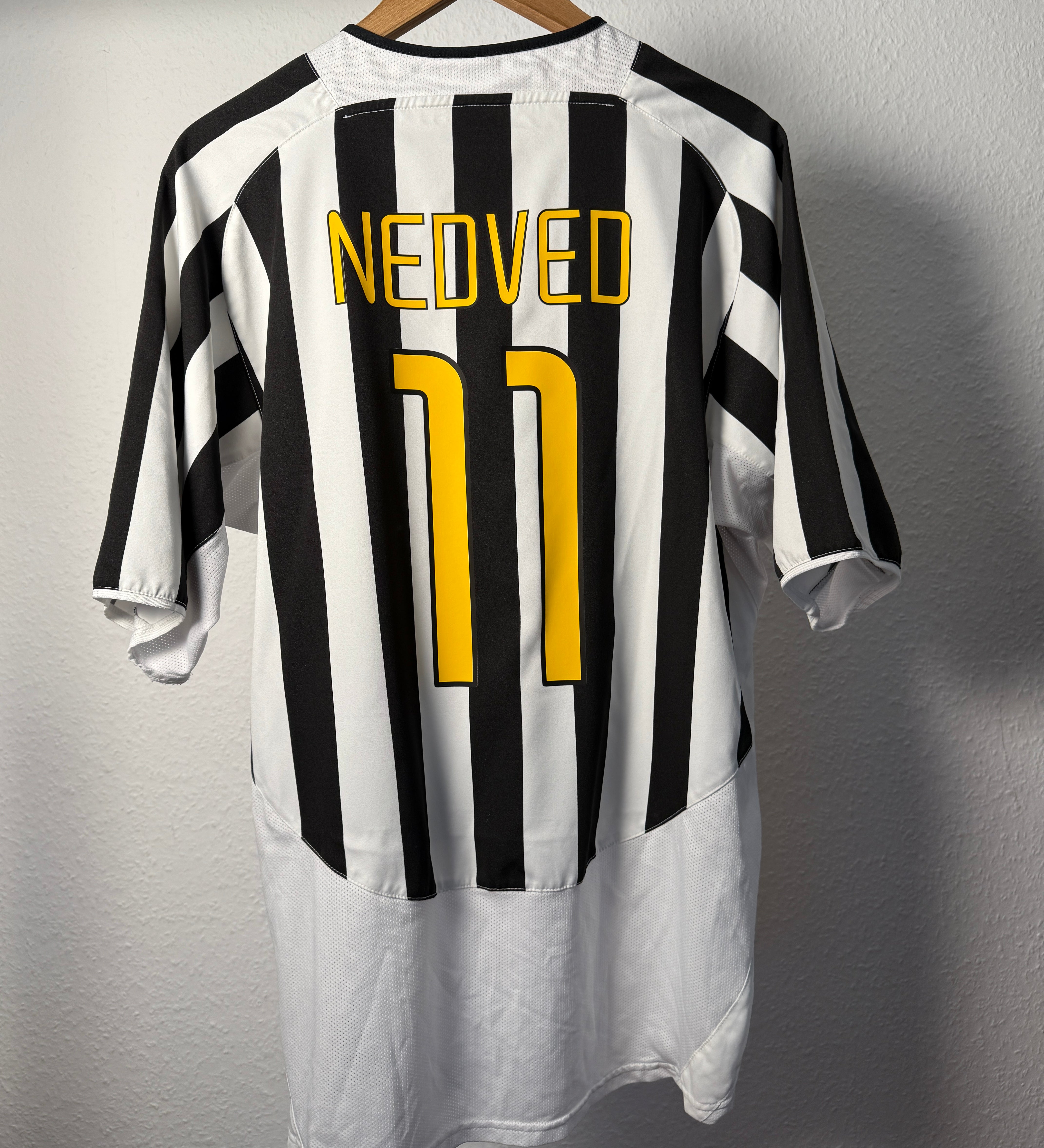 Juventus 2003/04 Heimtrikot Pavel Nedvěd 11 Nike Größe XL – Rückseite