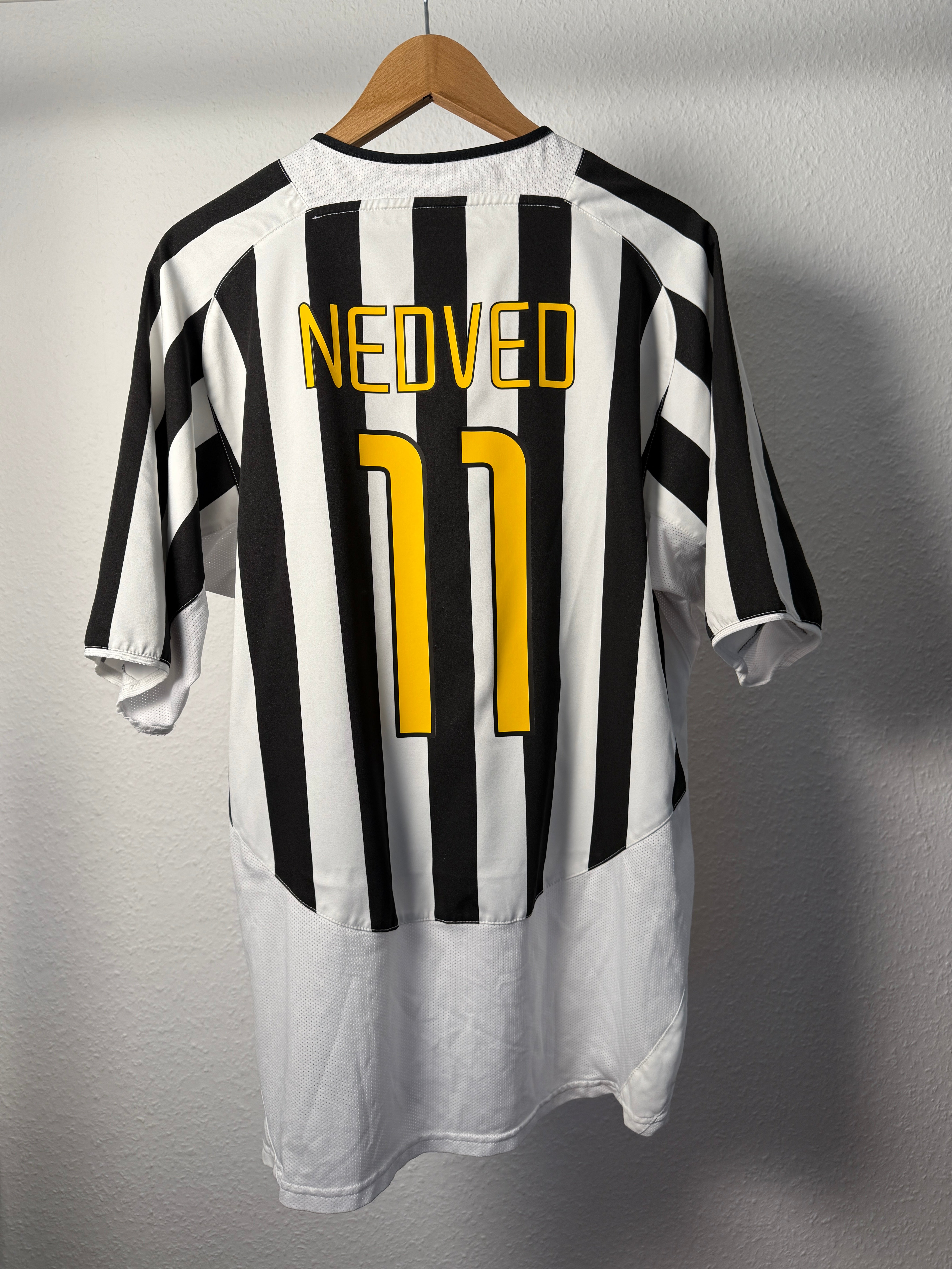 Juventus 2003/04 Heimtrikot Pavel Nedvěd 11 Nike Größe XL – Rückseite