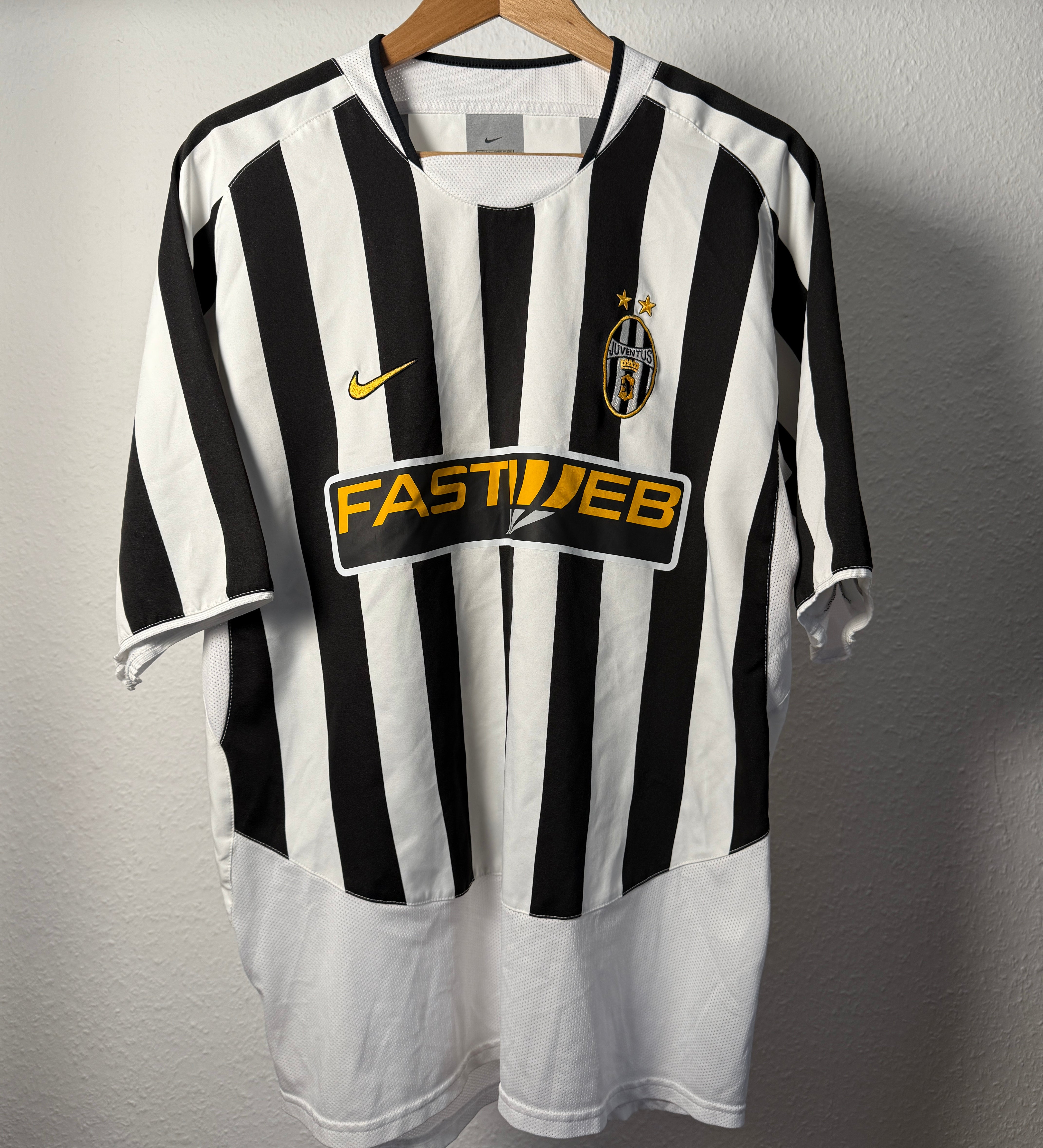 Juventus 2003/04 Heimtrikot Pavel Nedvěd 11 Nike Größe XL – Vorderseite