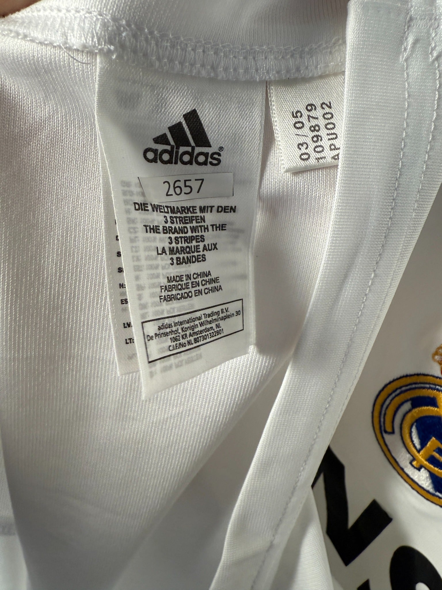 Real Madrid 2004/05 Heimtrikot LFP Patch Detail